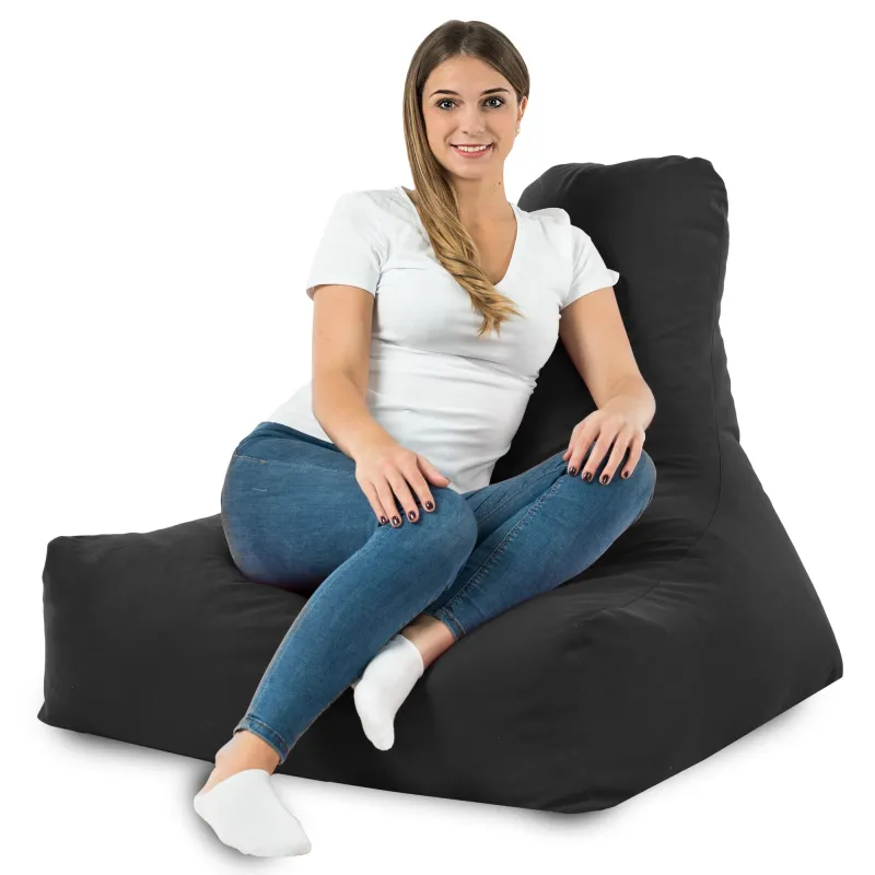 Bali Bean Bag Chair with Backrest - Soft Velvet – view 90