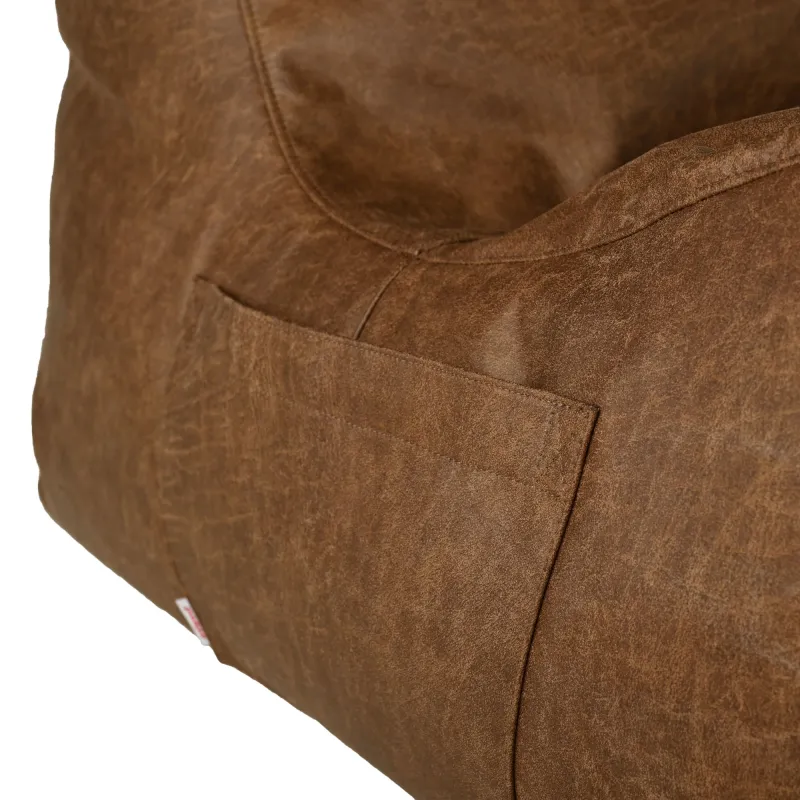 Giant Adult Bean Bag XXL Lounge Chair Disinto - Premium Genuine Leather – view 8