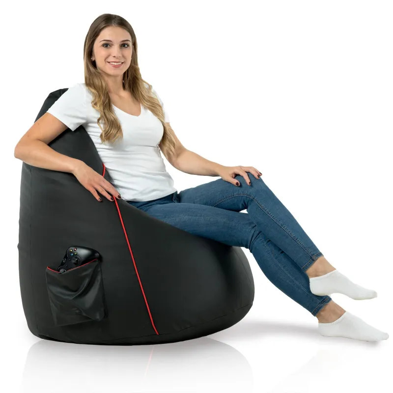 Affordable black gaming bean bag perfect for budget-friendly setups
