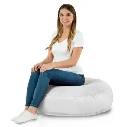 Soft round outdoor pillow made of waterproof material for comfort