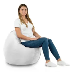 Durable round pillow for outdoor relaxation, perfect for gardens and patios