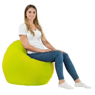 Lime round pillow pu leather