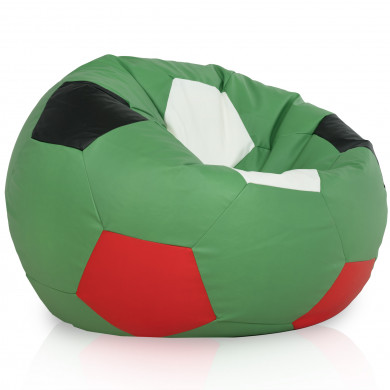 Green football bean bag pu leather