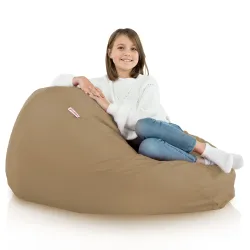 Beige XL large bean bag outdoor