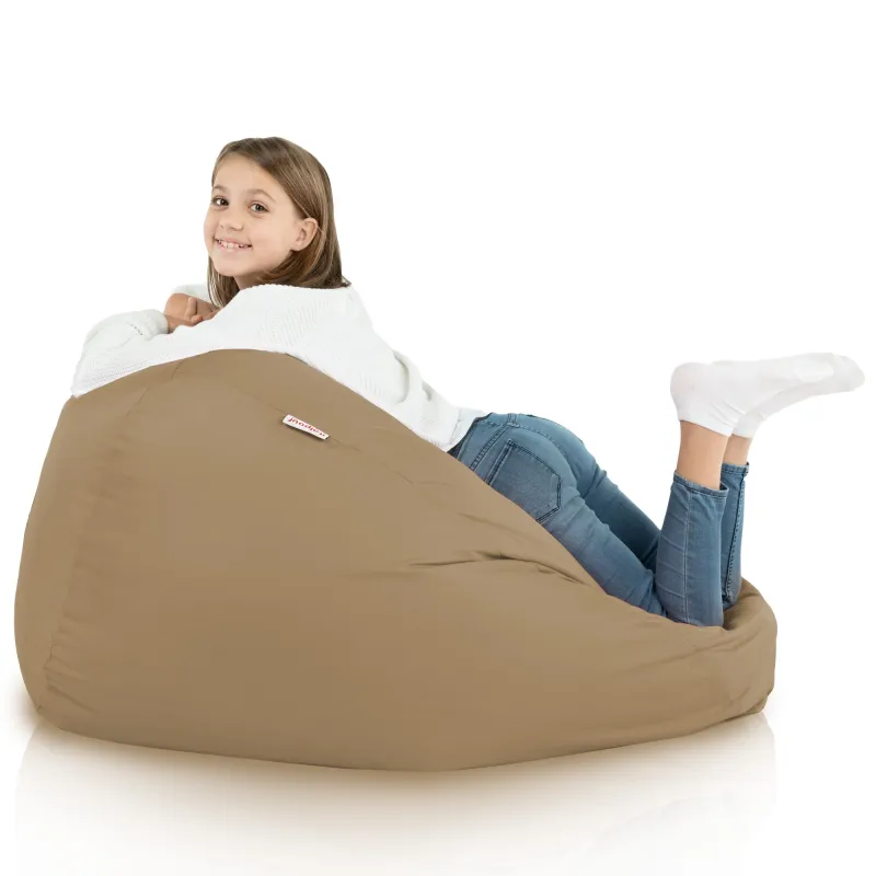 Beige XL large bean bag outdoor