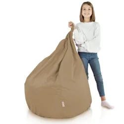 Beige XL large bean bag outdoor