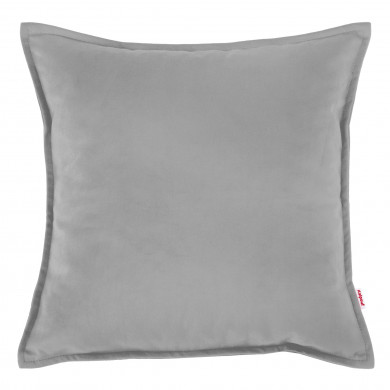 Light gray pillow square velvet