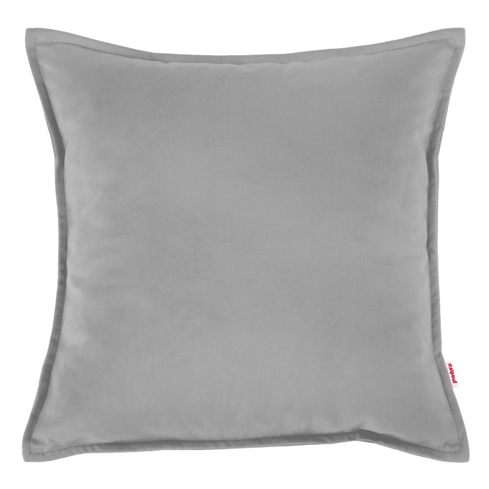 Light gray pillow square velvet