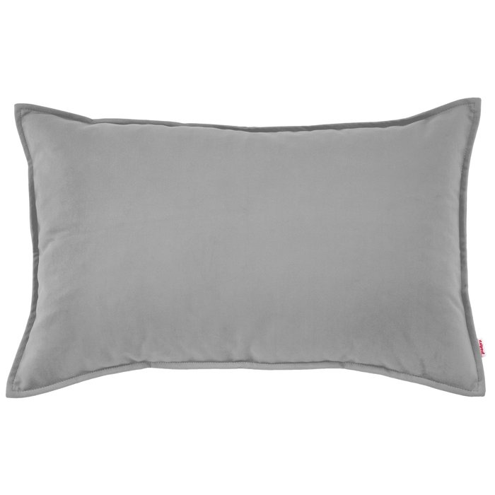 Light gray pillow rectangular velvet