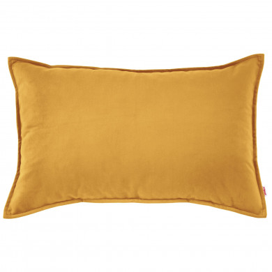 Mustard pillow rectangular velvet