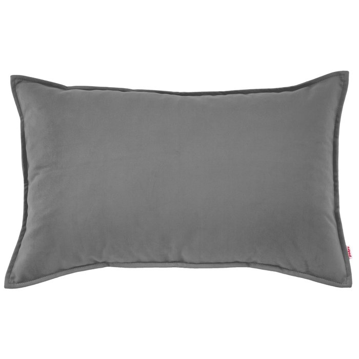 Gray pillow rectangular velvet