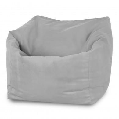 Light gray bean bag chair Amalfi velvet