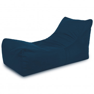 Navy blue bean bag chair lounge Ateny velvet