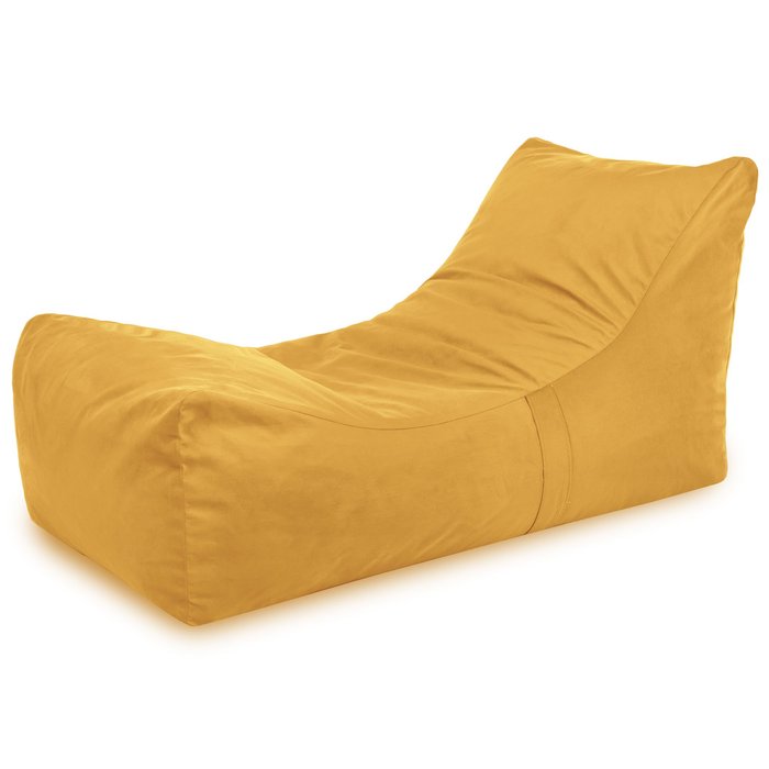 Mustard bean bag chair lounge Ateny velvet