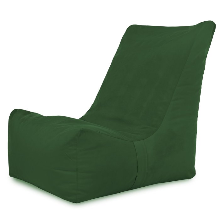 Dark green bean bag chair distinto velvet