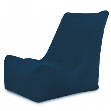 Navy blue bean bag chair distinto velvet