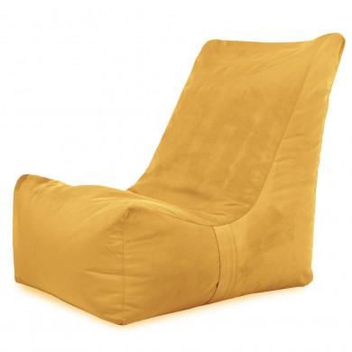 Mustard bean bag chair distinto velvet