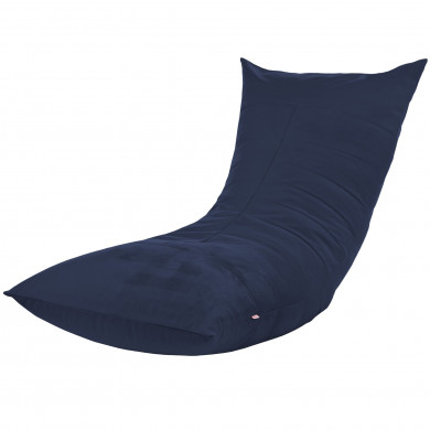 Navy blue bean bag chair Positano velvet