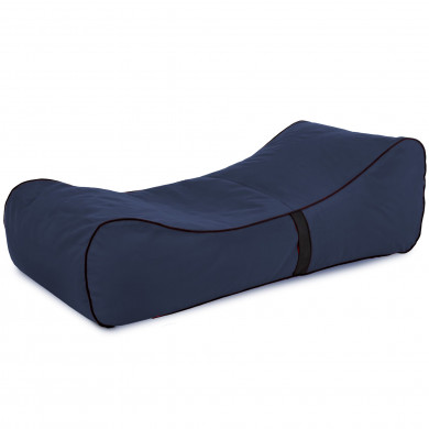 Navy blue bean bag chair lounge sole velvet