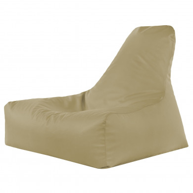 Beige bean bag chair bali pu leather