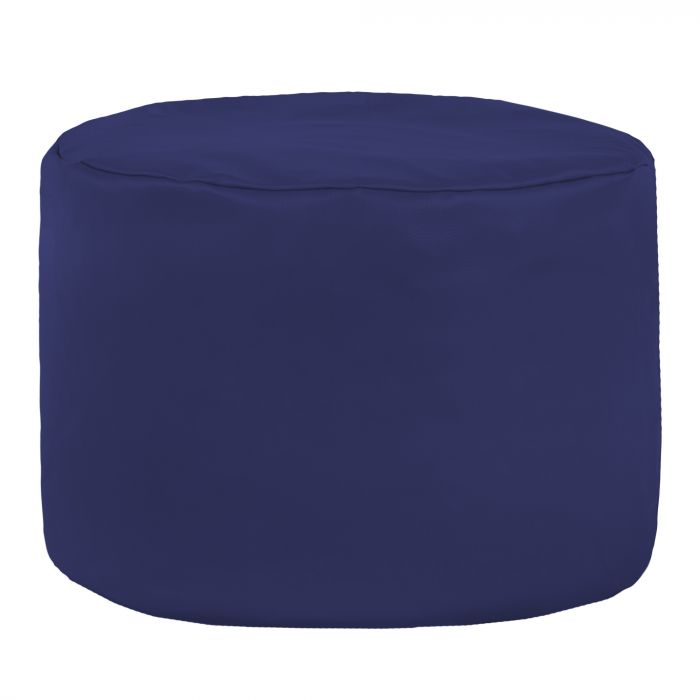 Navy blue pouf roller pu leather