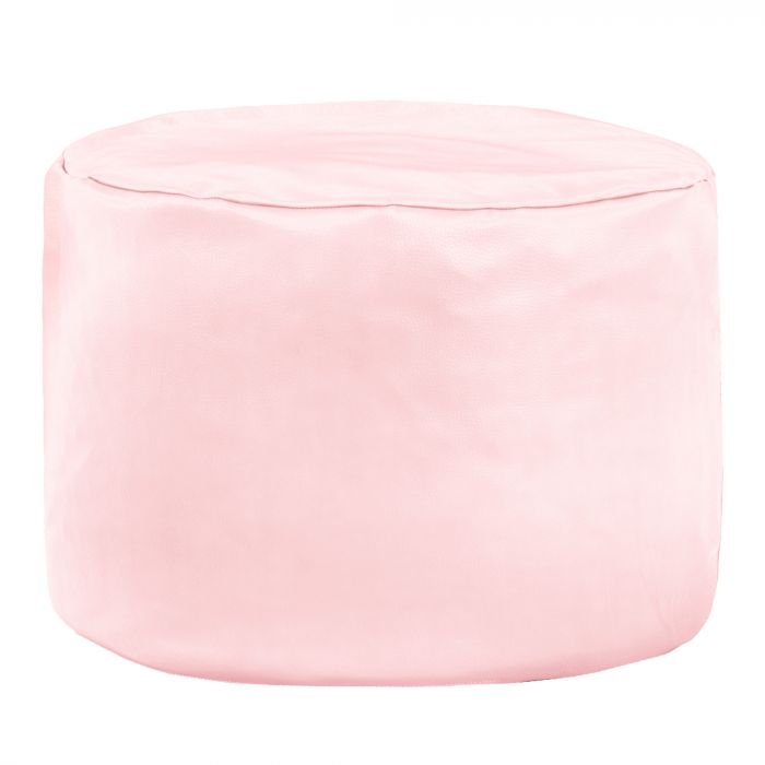 Metallic pink pouf roller pu leather