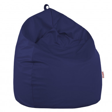 Navy blue large bean bag pu leather