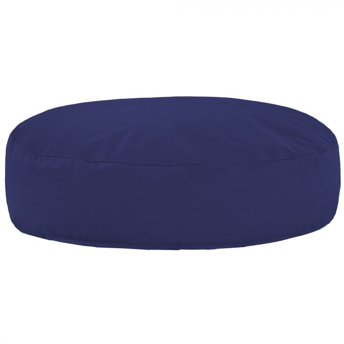 Navy blue round pillow pu leather