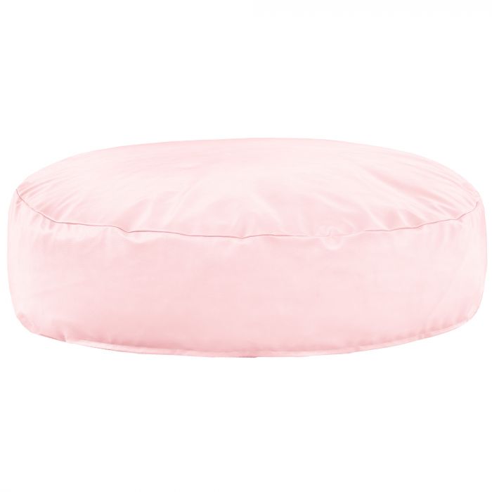Metallic pink round pillow pu leather