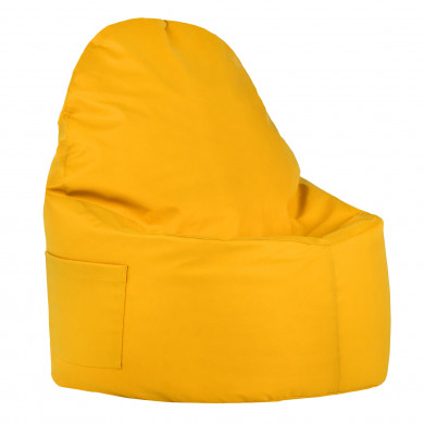Yellow bean bag chair porto pu leather