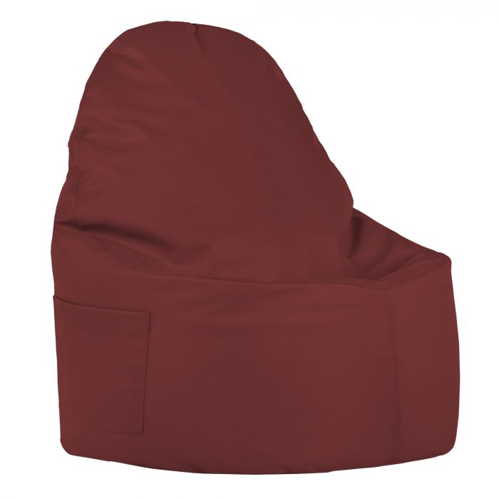 Dark red bean bag chair porto pu leather