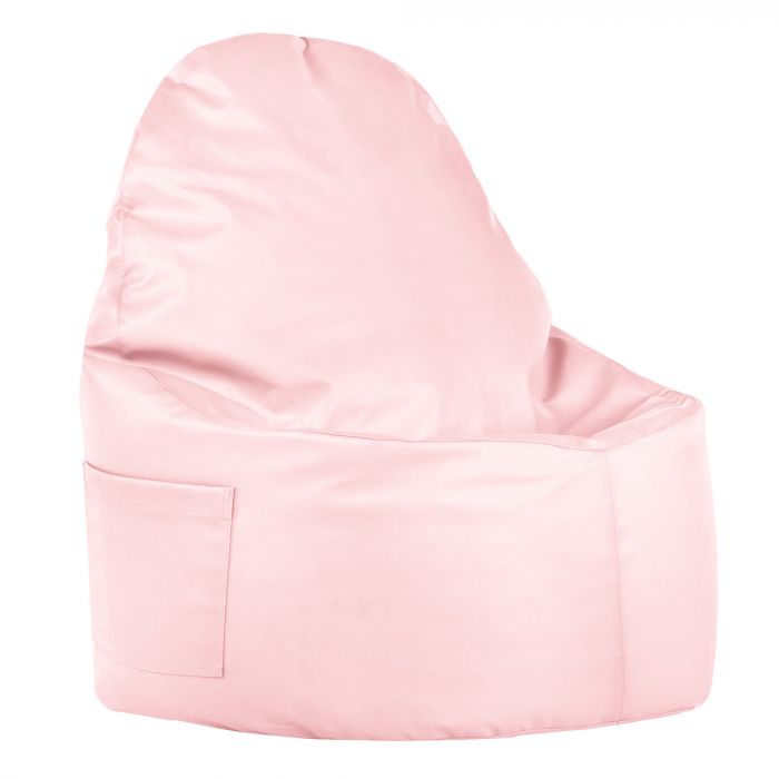 Metallic pink bean bag chair porto pu leather