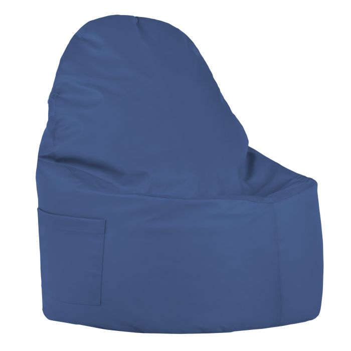 Blue bean bag chair porto pu leather