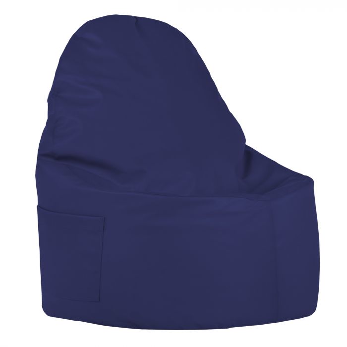 Navy blue bean bag chair porto pu leather