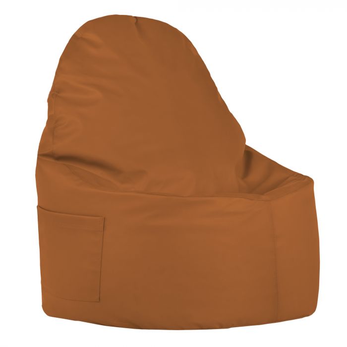 Light brown bean bag chair porto pu leather