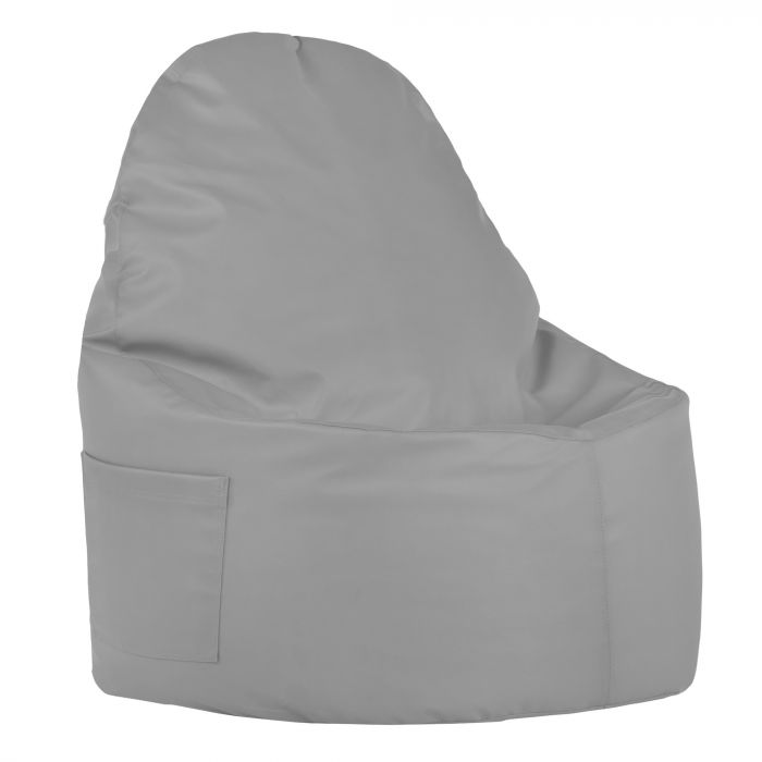 Light gray bean bag chair porto pu leather