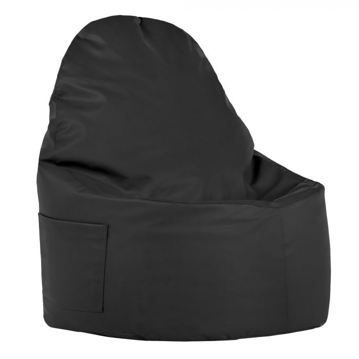 Black bean bag chair porto pu leather