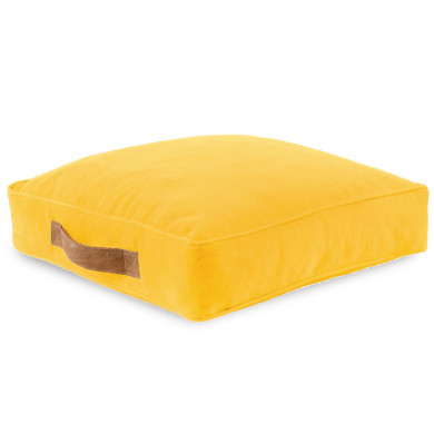 Yellow seat cushions velvet
