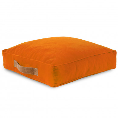 Orange seat cushions velvet