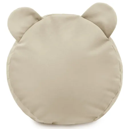 Soft velvet footstool for kids, designed in a charming teddy bear style
