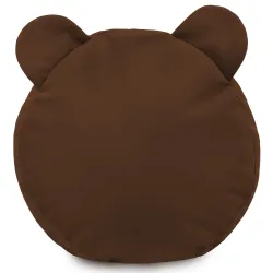 Round Footstool Pouffe Teddy Kids - Soft Velvet
