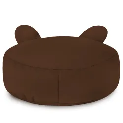 Round Footstool Pouffe Teddy Kids - Soft Velvet – view 18