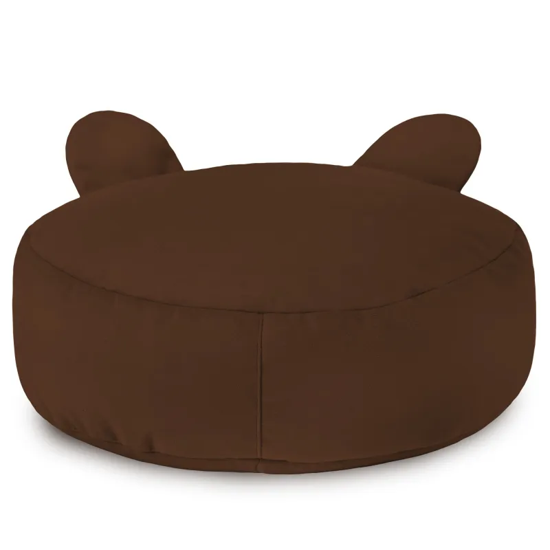 Round Footstool Pouffe Teddy Kids - Soft Velvet – view 18