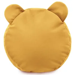 Round Footstool Pouffe Teddy Kids - Soft Velvet