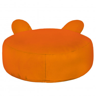 Orange footstool velvet
