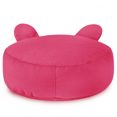 Pink footstool velvet