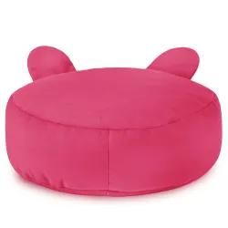 Round Footstool Pouffe Teddy Kids - Soft Velvet – view 21