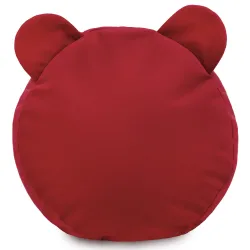 Round Footstool Pouffe Teddy Kids - Soft Velvet