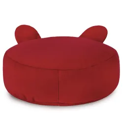 Round Footstool Pouffe Teddy Kids - Soft Velvet – view 22