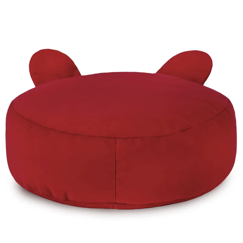 Round Footstool Pouffe Teddy Kids - Soft Velvet – view 22